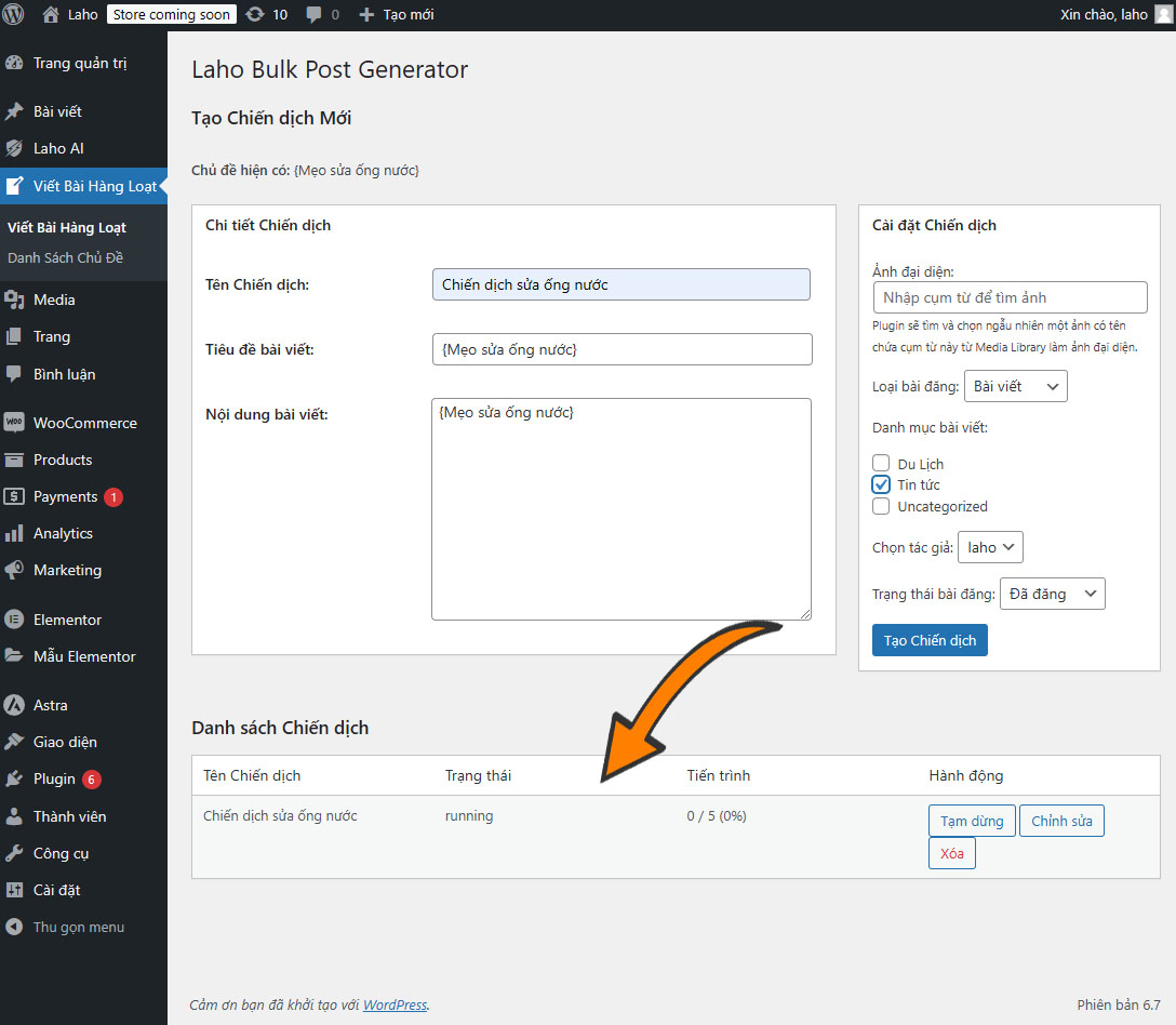 Hướng Dẫn Sử Dụng Laho AI Để Viết Bài Hàng Loạt