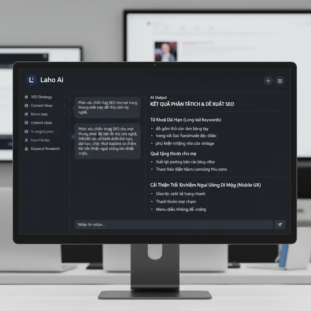 Giao diện ChatGPT tạo nội dung SEO bằng tiếng Việt chuyên nghiệp trên nền tảng Laho Ai
