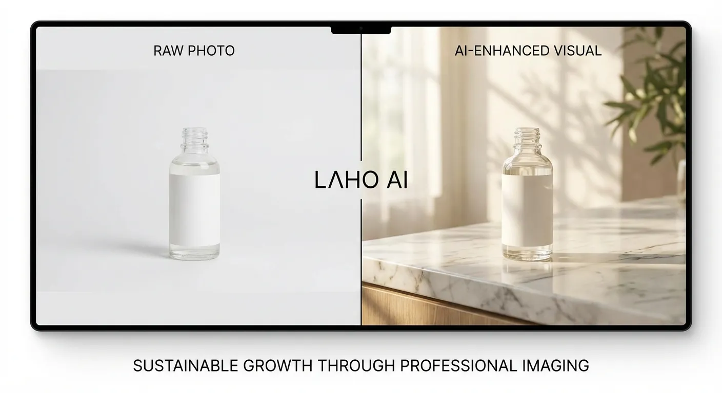 Ứng dụng Laho AI chuyển đổi ảnh sản phẩm thô thành ảnh lifestyle chuyên nghiệp giúp tăng doanh thu.